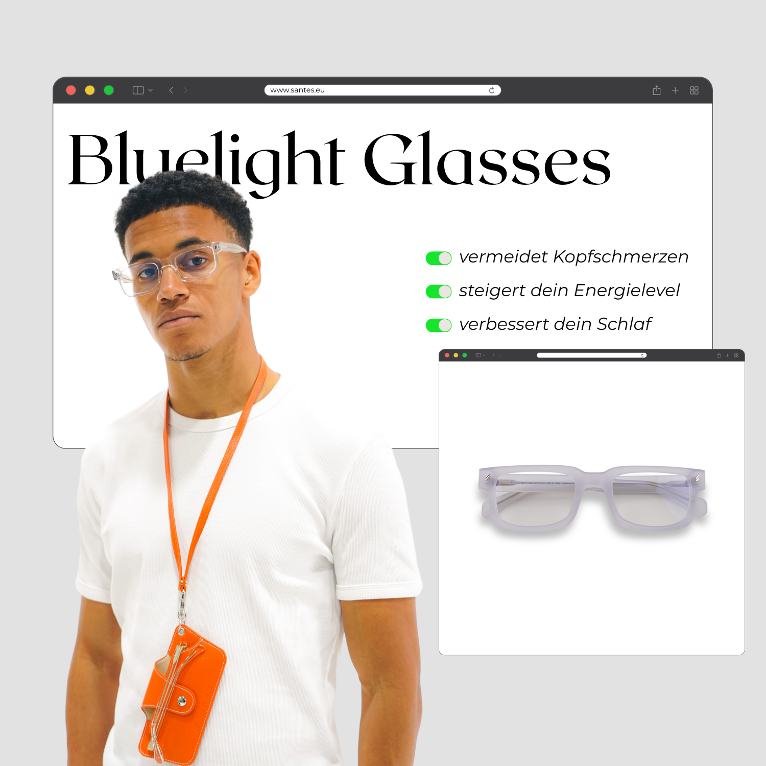 BLAULICHTFILTER BRILLE LATE FROZEN