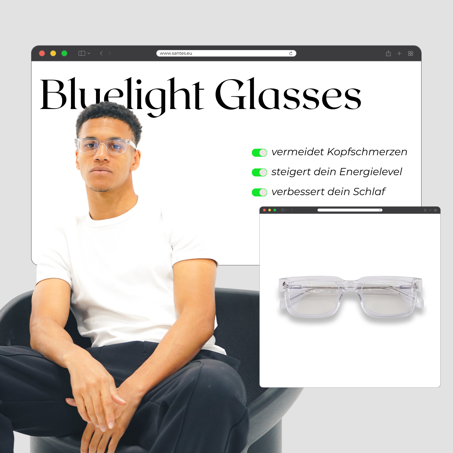 BLAULICHTFILTER BRILLE LATE