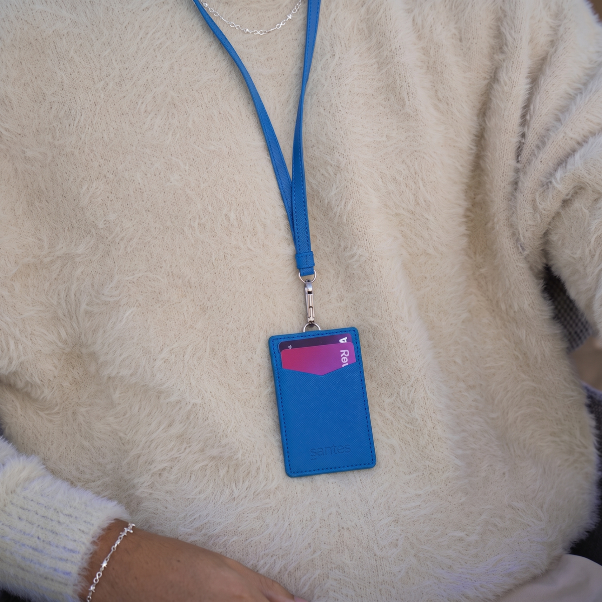 Saffiano CARDHOLDER Oceanblue