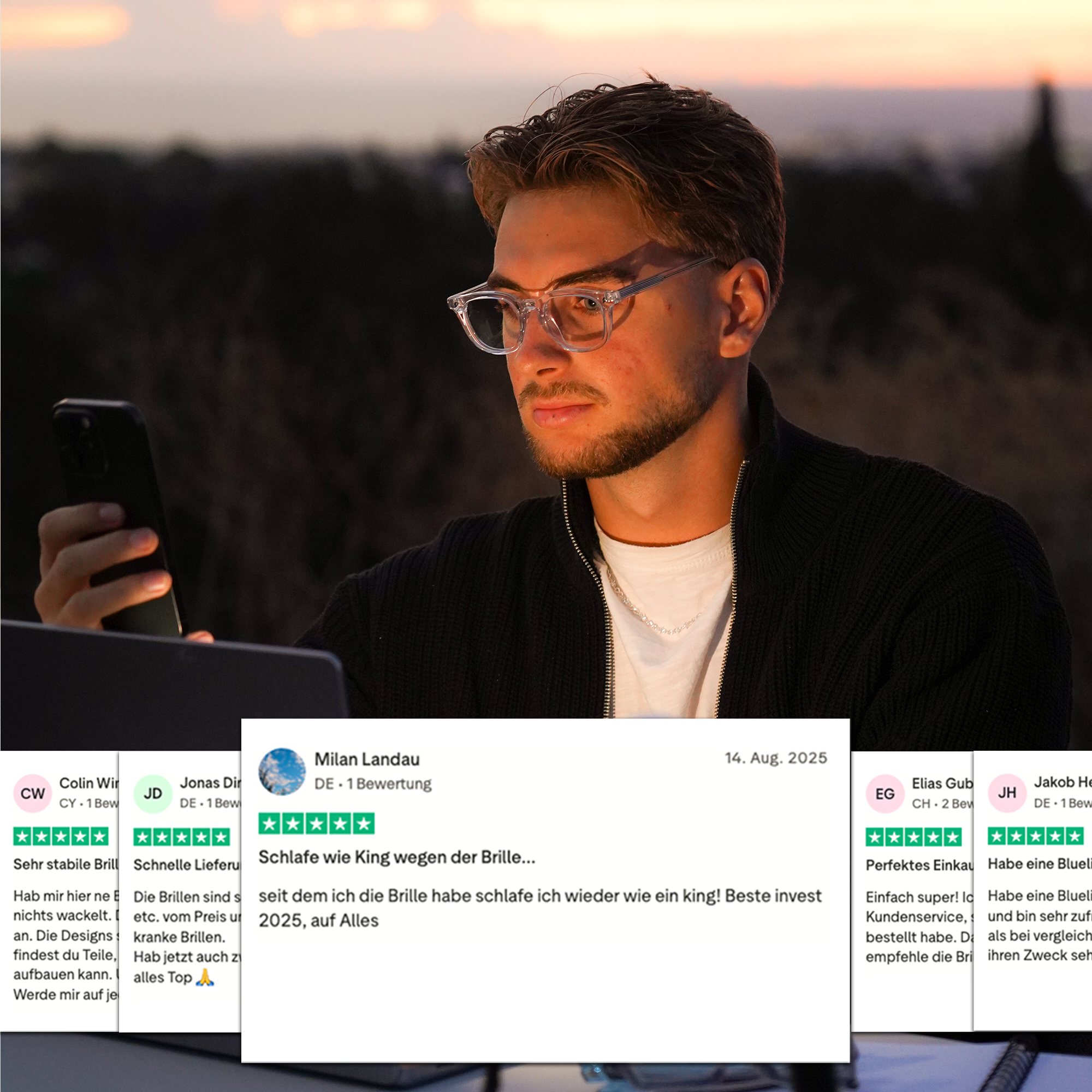 BLAULICHTFILTER BRILLE CARLO