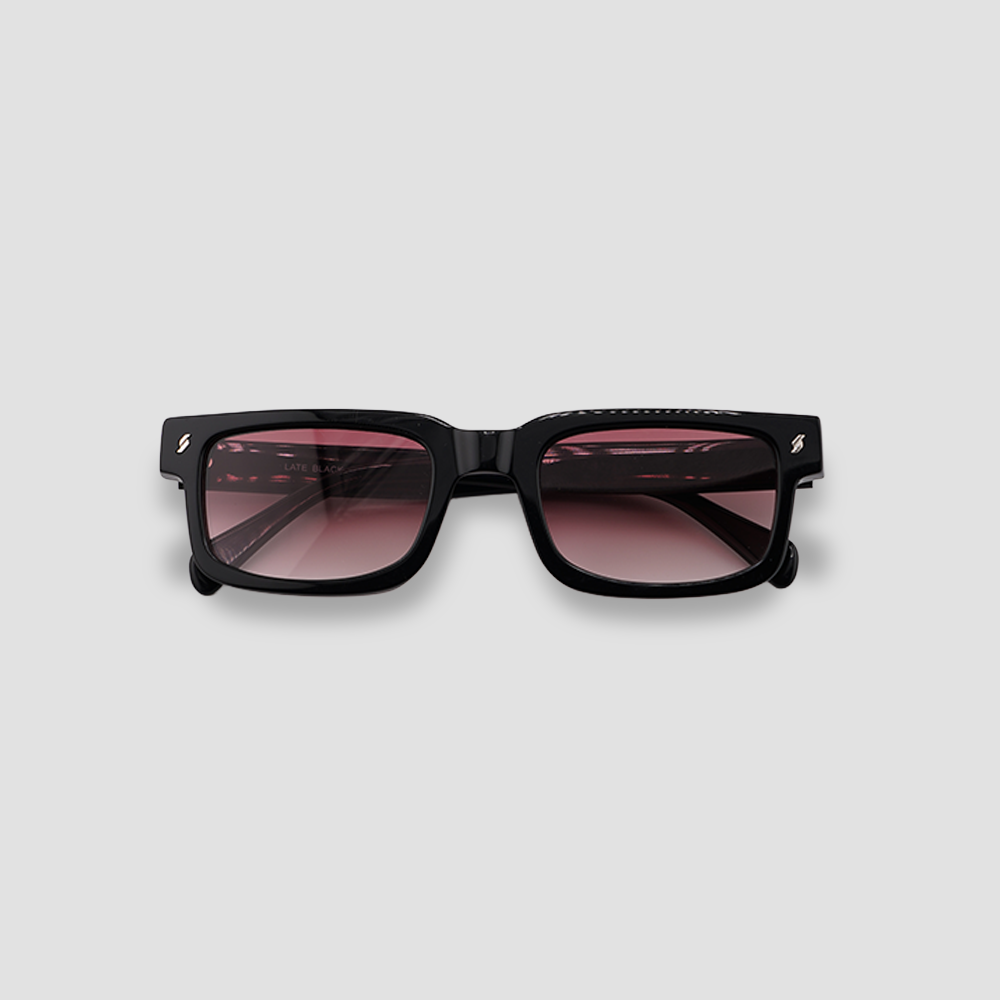 SONNENBRILLE LATE BLACK/RED