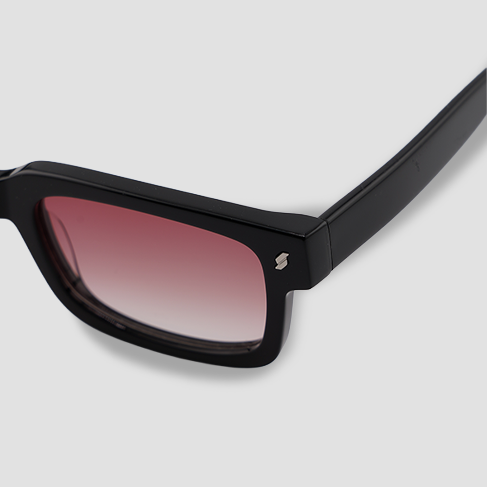 SONNENBRILLE LATE BLACK/RED