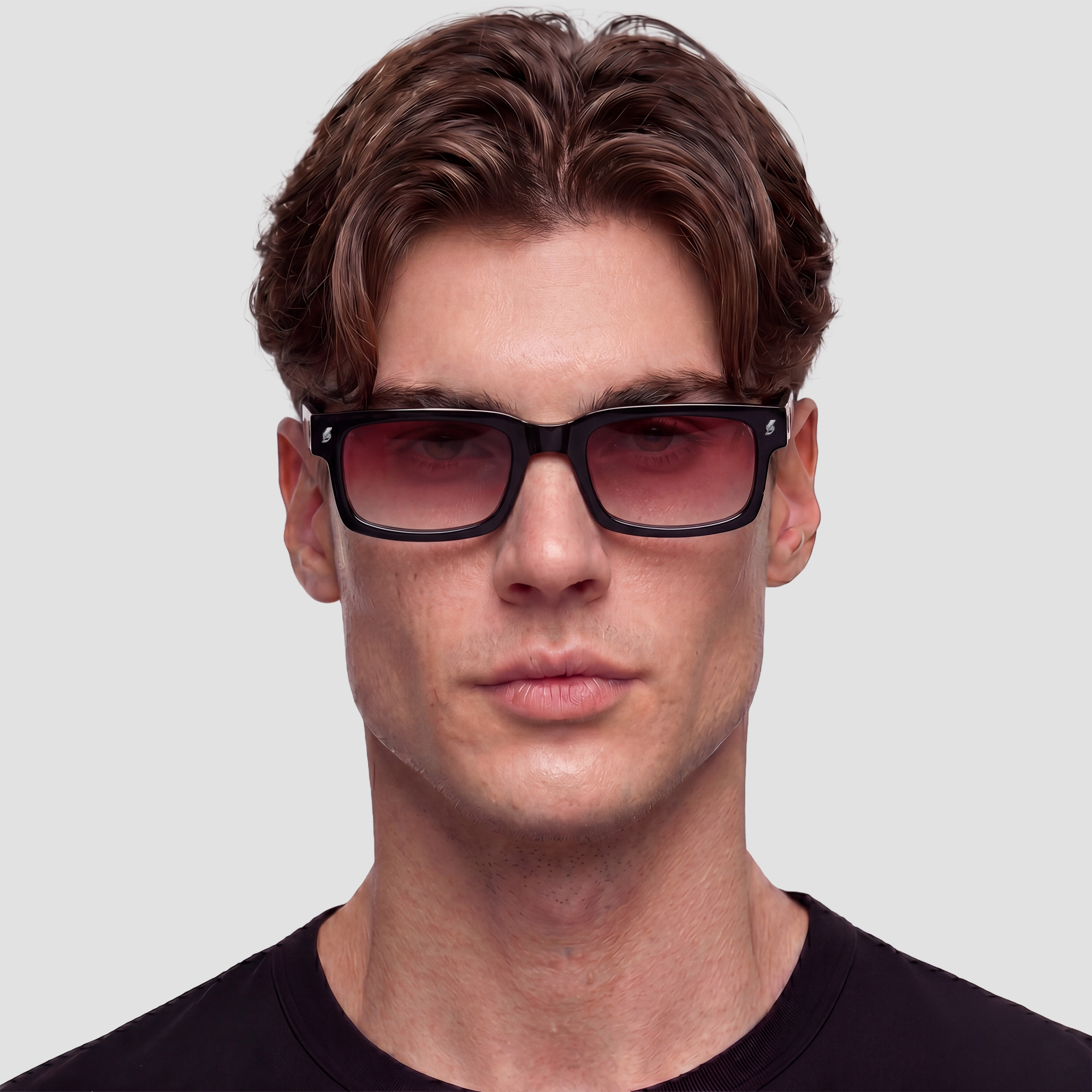 SONNENBRILLE LATE BLACK/RED