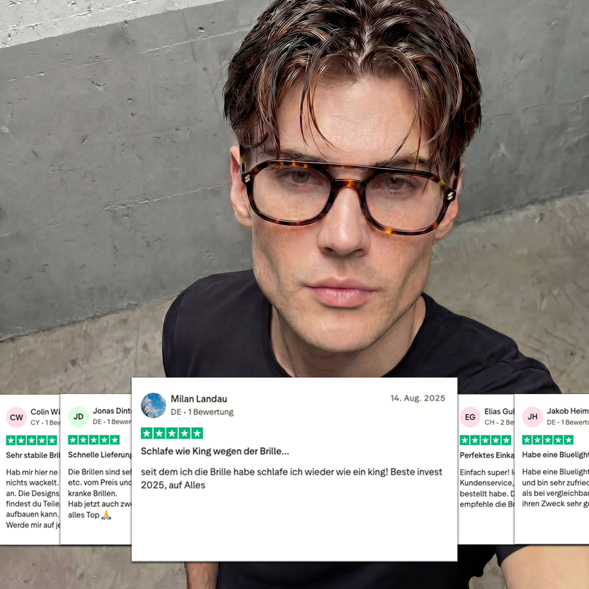 BLAULICHTFILTER BRILLE ROSECOE HAVANA